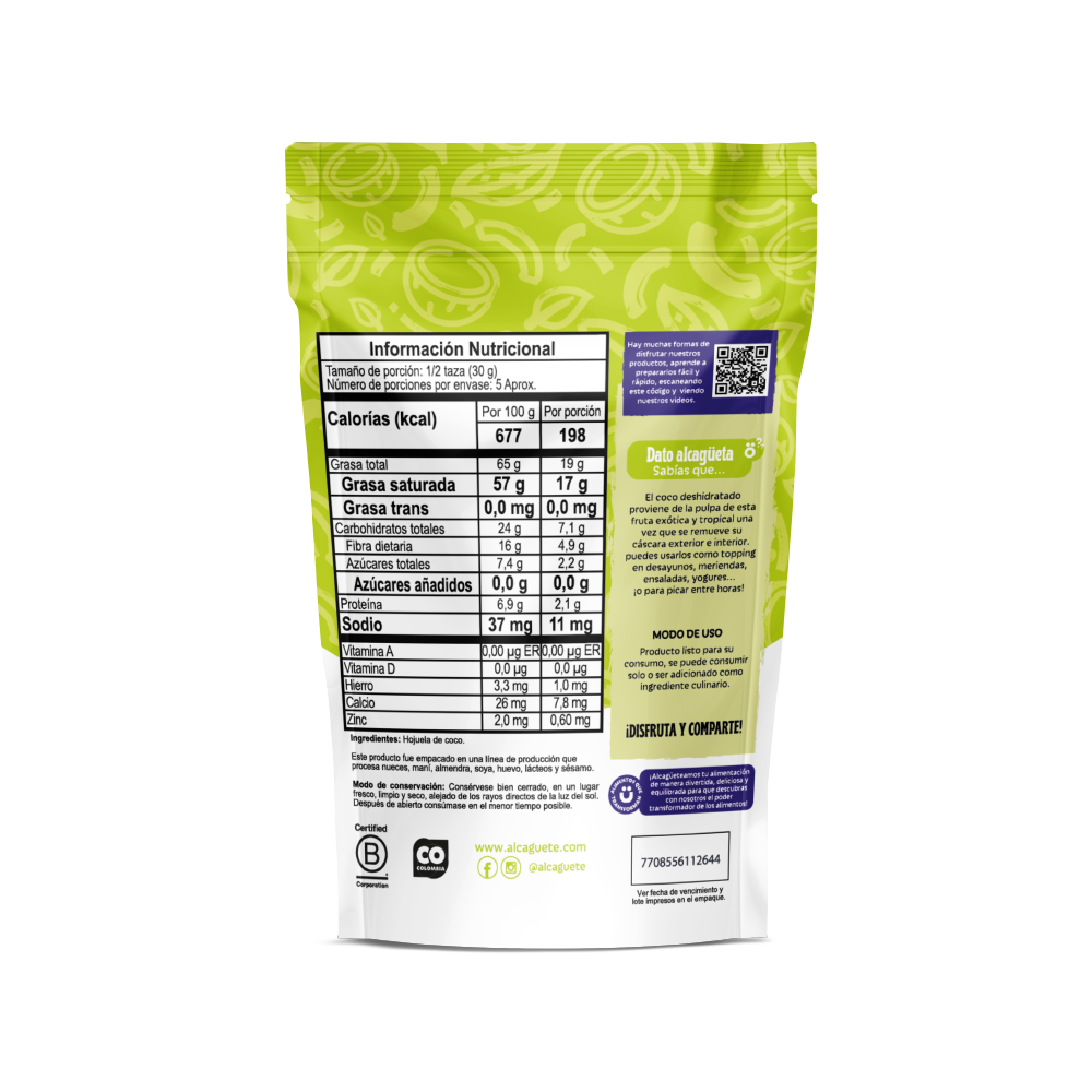Hojuela de Coco Orgánico 150g