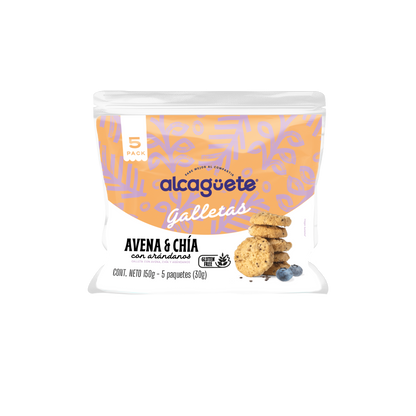 5 Pack Galleta de Avena y Chia Alcaguete