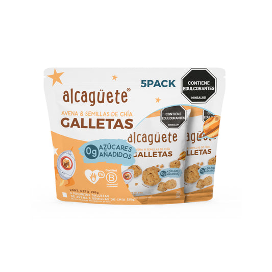 5 Pack Galleta de Avena y Chia Alcaguete