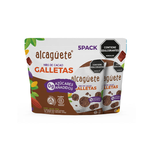 5 Pack Galletas Nibs de Cacao