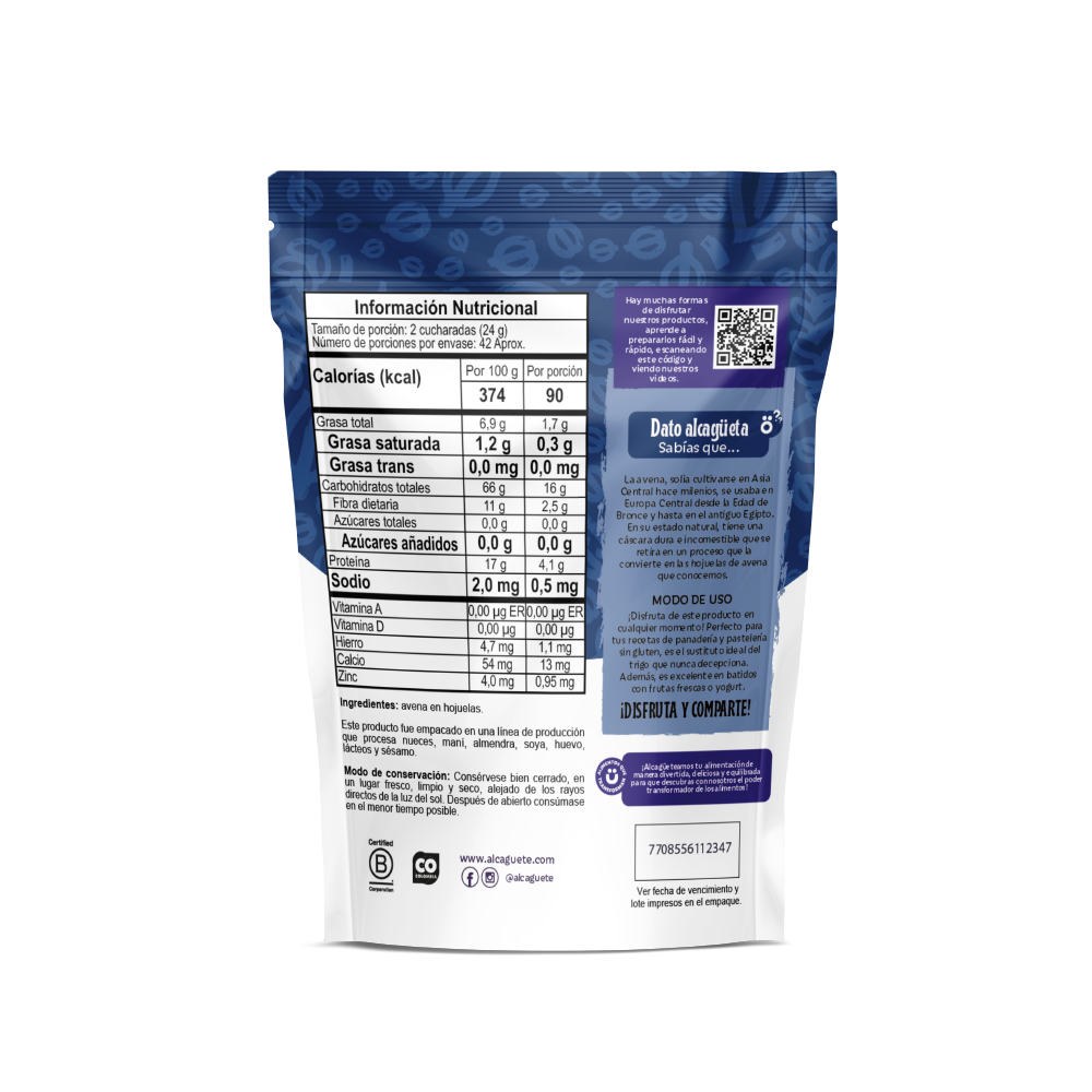 Avena Sin Gluten 1000gr
