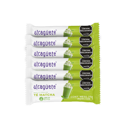 6 Pack barras de cereal sabor Té Matcha