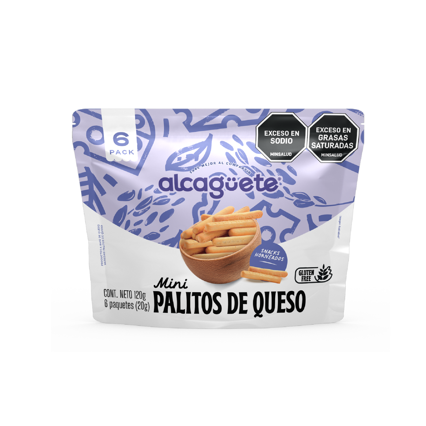 6 Pack Mini Palitos de Queso Alcaguete x 120g