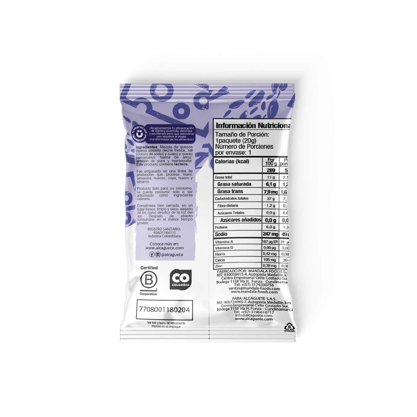 6 Pack Mini Palitos de Queso Alcaguete x 120g