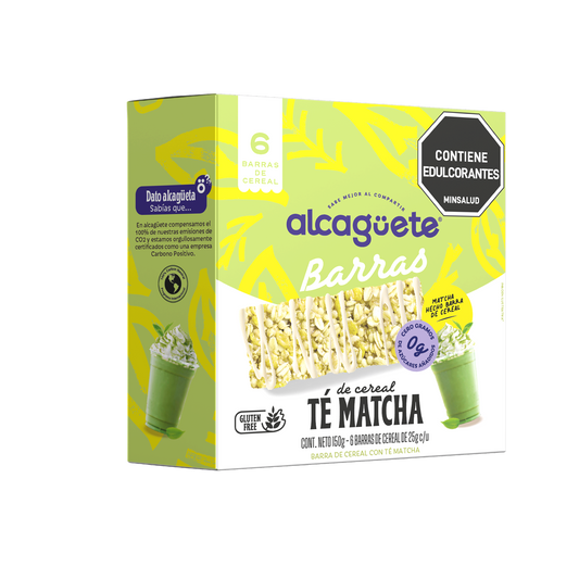6 Pack barras de cereal sabor Té Matcha