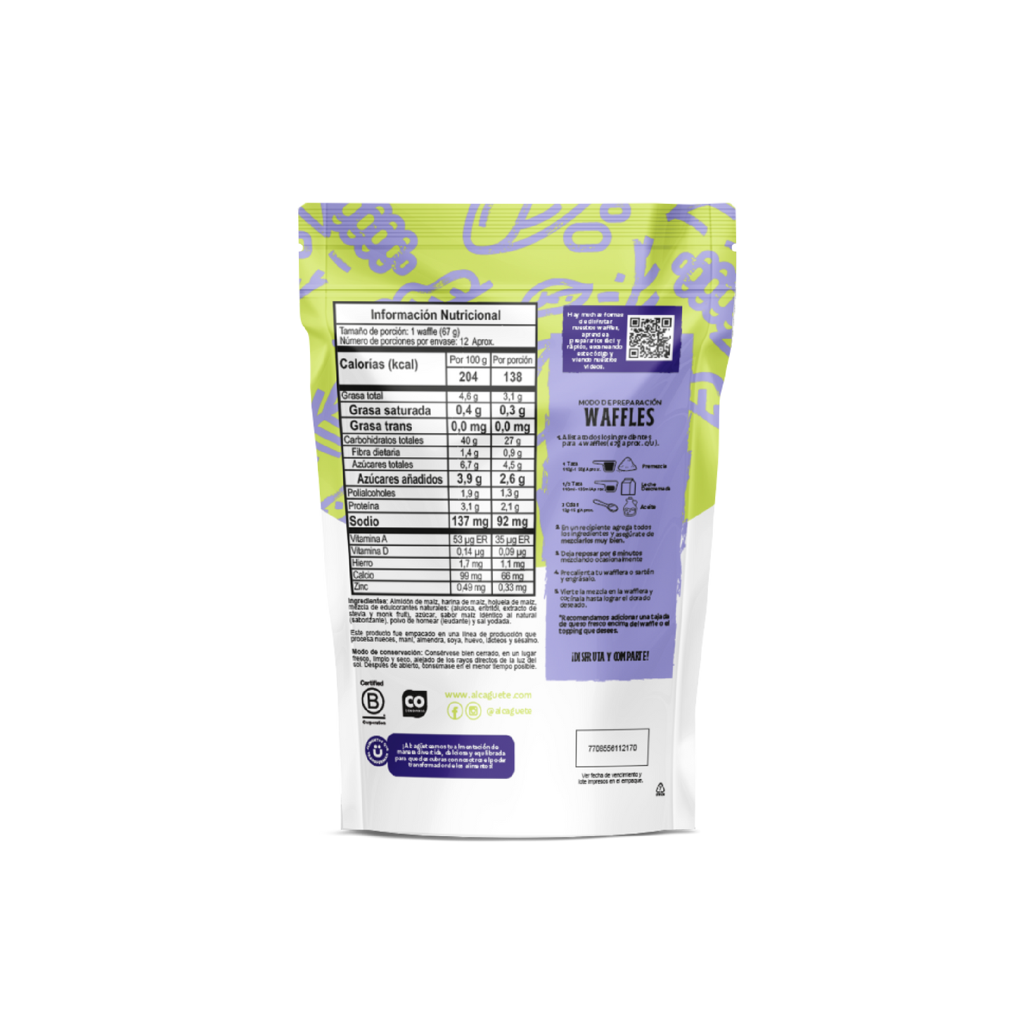 Premezcla Waffles de Choclo 400g