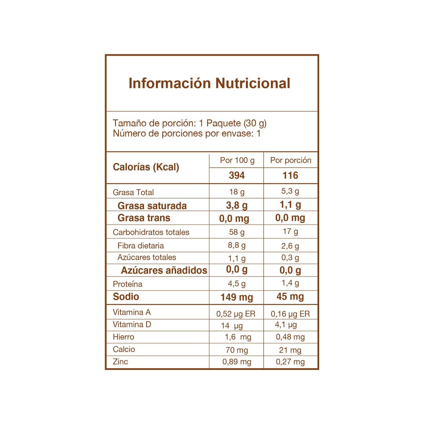 5 Pack Galletas Nibs de Cacao